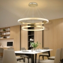 Contemporary Simplicity Acrylic Chandelier Multi-Tier Pendant Light Fixture for Living Room