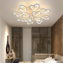 Modern Style Acrylic White LED Indoor Flush Mount Ceiling Light for Living Room