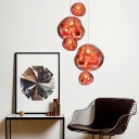 Cord Pendant Lamp Post Modern Glass 1-Bulb Accent Suspended Lamp for Living Room
