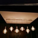Schoolhouse Pendant Light Designers Style Clear Glass Single Head Drop Light for Kitchen Corridor