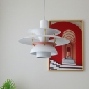 Minimalism Layered Shape Pendant Light Aluminum Hanging Light for Living Room Restaurant