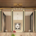 Vintage Style Brass Mirror Cabinet Bathroom Wall Lights Metal Linear Shade LED Ambient Vanity Lighting
