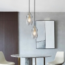Crystal Pendant Light Contemporary 1-Head Golden Pendant Lamp Fixture for Living Room