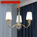 3-Light Chandelier Bedroom Cottage Lamp with Antlers Vintage Chandelier
