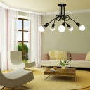 Industrial Style Vintage Metal Winding Pipe Ceiling Light 5-Lights Indoor Semi Flush Mount Lighting Fixture