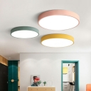 Modernism Acrylic Round Shade Flush Mount Metal LED Ceiling Flush Mount for Children Room