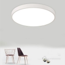 LED Bedroom Ceiling Light Minimalism White Light Flush Mount with Circular Acrylic Shade