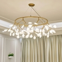 Post Modern Home Decoration LED Heracleum Chandeliers Firefly LED Lights for Bedroom