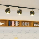 Modern Retro Style Iron Track Light Commercial Shop Semi-Flush Ceiling Light