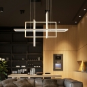 Contemporary Style Ceiling Lighting White Hollow Square Acrylic Bedroom LED Ceiling Mounted Fixture