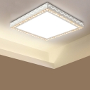 Luxurious Modern Ceiling Lighting Crystal White Light Living Room LED Flushmount in White