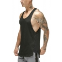 Trendy Camouflage Pattern Men’s Tank Top Sleeveless Round Neck Relaxed Fitted Tank Top