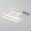 Metal Ceiling Fixture Modernism LED Flush Mount Light with Arcylic Shade for Bedroom