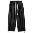Popular Pants Plain Pocket Designed Drawcord Elasticated Waist Ankle Length Pants for Boys