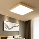 Wooden Geometric Flush Mount Light Modernist 3 Colors Light LED Flushmount Lighting for Bedroom