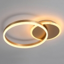 Minimalism Acrylic Double Ring Simplicity LED Ceiling Light 21.5