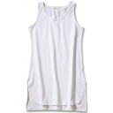 Mens Chic Tank Pure Color Sleeveless Round Neck Relaxed Fit Tank Top