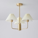 Brass Farmhouse Pendant 3-Light Gold Chandelier Modern Pendant Lighting for Bedroom