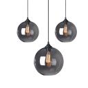 Glass Globe Ceiling Light Contemporary 1-Head Pendant Lamp Fixture for Living Room