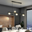 Modern Minimalism Liner LED Island Ceiling Light Fixture for Dining Table