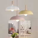 Modern Simplicity 1 Head Wood and Aluminum Pendant Lamp Hanging Lights for Dining Room