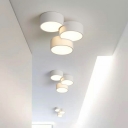 Modern Style LED Flush Mount Little Round Block Ceiling Light with Acrylic Shade for Bedroom