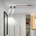 Elongated Living Room Ceiling Light Metallic Minimalistic Spotlight LED Flush Mount Ceiling Light