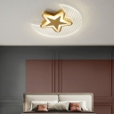 Modernist Acrylic Flush Mount Ceiling Lights Moon And Star Bedroom Flush Mount Lighting