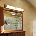 Tube Wall Light Traditional Lighting Metal Sconce Lamp Arcylic Shade Mirror Bathroom