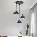 Track Light Vintage Metal Pendant Light in Cone for Kitchen Island Pool Table