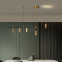 Cylinder Metallic Large Kitchen Pendant Lights Restaurant Bar Ceiling Hanging Light Fixtures