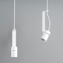 Minimalist Single Light Tubular Bedside Drop Lamp Metal Hanging Ceiling Light for Living Room