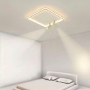 Modern Square LED Flush Mount Acrylic Shade Metal Flush Ceiling Light for Bedroom