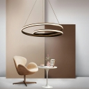 Minimalist Metal Spiral Chandelier Lamp Restaurant LED Hanging Ceiling Light