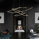 Modern Style Multi-layer Hanging Lights Stepless Dimming Chandelier for Living Room Dinning Room Restaurant