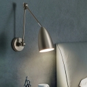 Industrial Style Cone Shaped Wall Lamp Metal 1 Light Wall Light for Bedroom