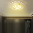 Modern Style Flower Shaped Flush Mount Light Acrylic 1 Light Ceiling Light for Bedroom