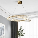 Postmodern Style Hanging Lights Crystal Chandelier for Living Room Dining Room Bedroom