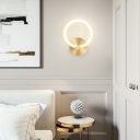 Nordic Style Mini Wall Mount Light Ultra-thin Acrylic LED Living Room Wall Light Sconce in Gold