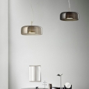 Modern Style Cylinder Pendant Light Glass LED Hanging Light for Living Room