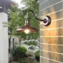 Single Light Cone Wall Sconce Industrial Rustic Wall Mounted Light Fixture