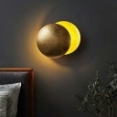 Solar Elipse Shape Wall Sconce Light Contracted Post-Modern Metal Shade Wall Light for Living Room