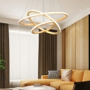 Modern Style Hanging Lights Warm Light Multi-layer Chandelier for Living Room Dining Room