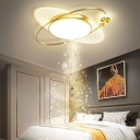 Simple Style Circle Flush Mount Light Acrylic LED Ceiling Fixture for Adult Bedroom
