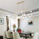 Ultra-Modern Island Lighting Firefly Shape Hanging Ceiling Light for Dining Room Living Room