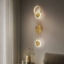 Modern Circle Wall Light Golden Wall Sconce Lighting in 3 Colors Light for Living Room