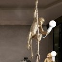1 Light Swag Lamp Pendant Lighting Industrial-Style Light with Natural Fiber Rope