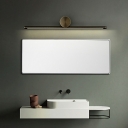 Minimalist Linear Wall Mounted Light Fixture Metal LED Wall Mounted Mirror Front for Bathroom