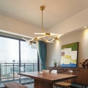 Postmodern Hanging Lights 10 Head Metal Chandelier for Living Room Dining Room Bar