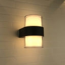 Column Wall Sconce Light Modern Nordic Metal Shade Wall Light for Bedroom, 3